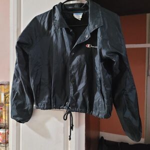 Champion Black Windbreaker Jacket